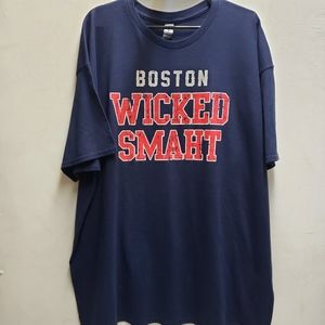 Boston WICKED SMAHT funny 2XL graphic tee shirt